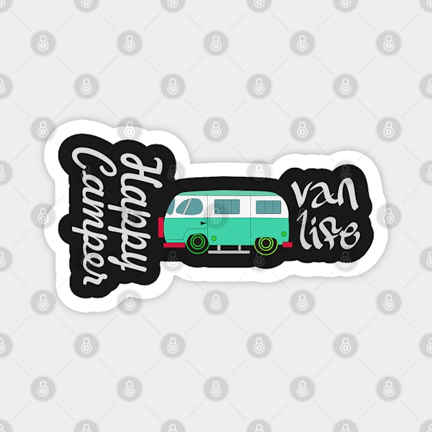 Happy Camper van life Magnet by jaml-12