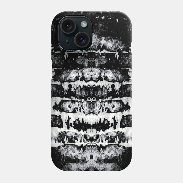 Black and White Tie-Dye Symmetry Phone Case by Carolina Díaz