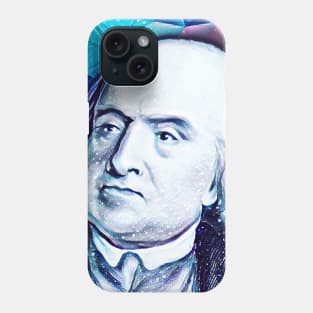 Jeremy Bentham Snowy Portrait | Jeremy Bentham Artwork 13 Phone Case