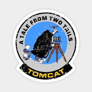 F-14 Tomcat - A Tale From Two Tails... - Grunge Style Magnet