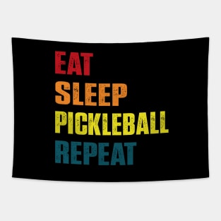 funny Eat Sleep pickleball Repeat Tapestry