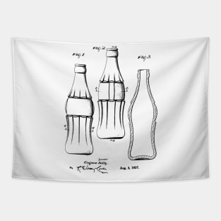 Coca Cola Vintage Bottle Patent Tapestry