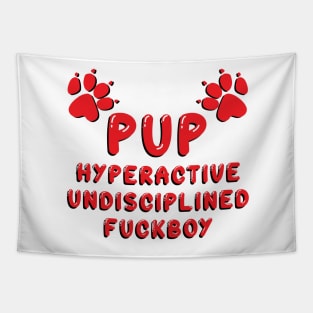 PUP - DEFINED RED Tapestry