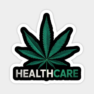 Healthcare Leaf | Cannabis T Shirt Design Magnet