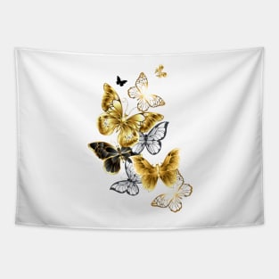 Golden Butterflies Tapestry