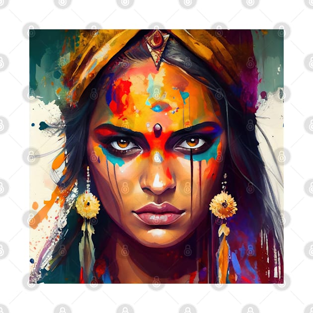 Powerful Hindu Woman #1 by Chromatic Fusion Studio