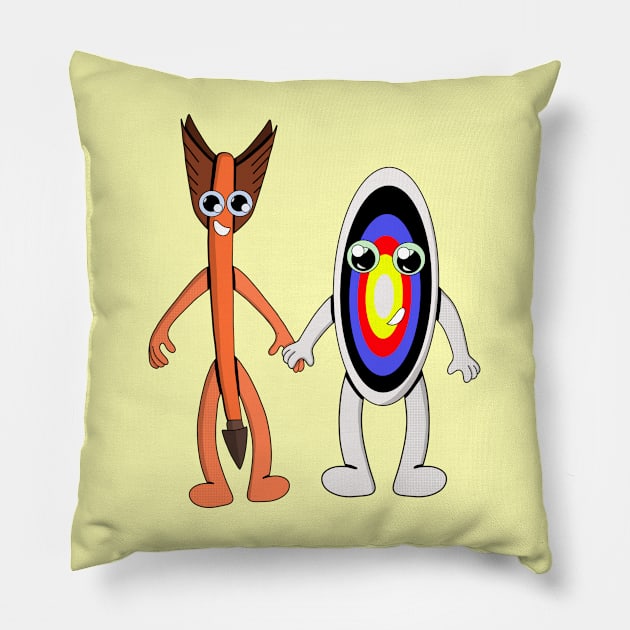 The Love of Target and Arrow Pillow by DiegoCarvalho