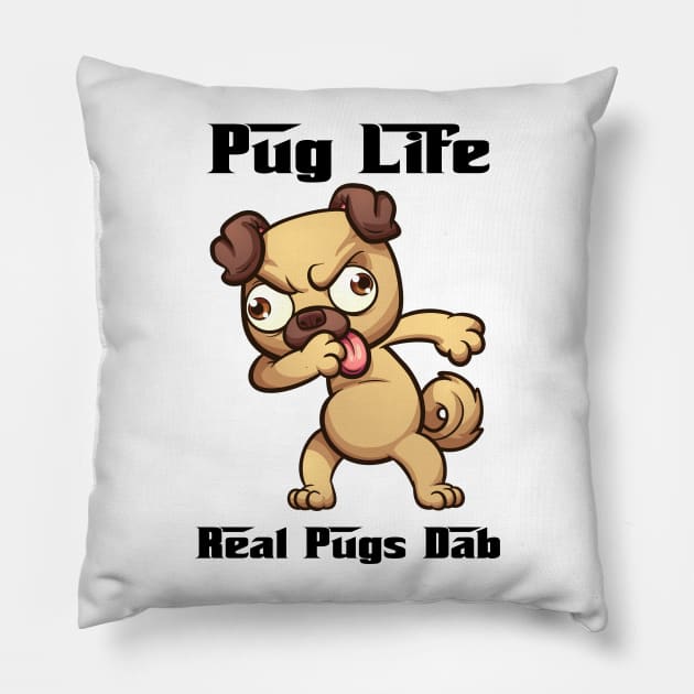 Funny Pug Life Dabbing Pillow by pa2rok