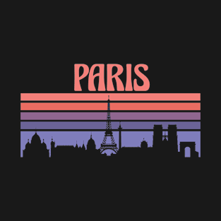 Paris City Skyline Sunset T-Shirt