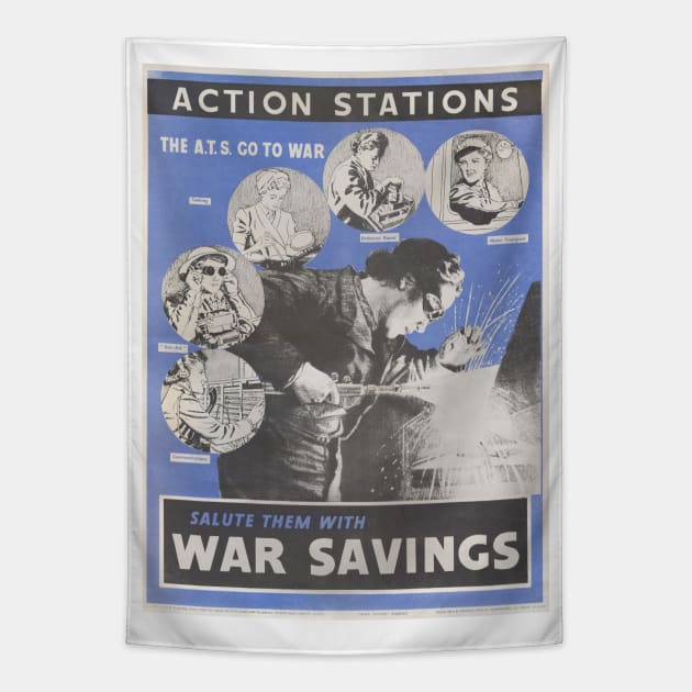 Reprint of British wartime poster. Tapestry by JonDelorme