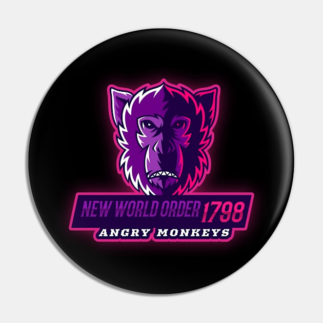 NWO Angry Monkeys Pin by Orange '84