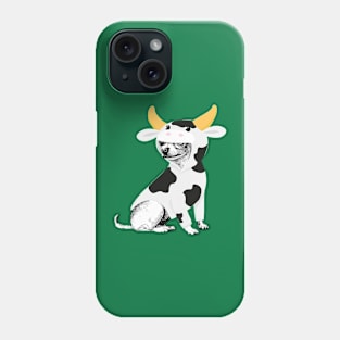 Funny Chihuahua dressed as cow Phone Case