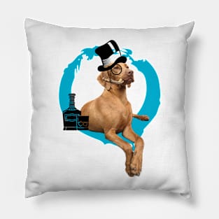 Lord Vizsla Blue Pillow