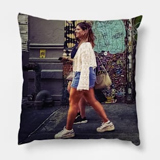 SoHo Graffiti Manhattan New York City Pillow