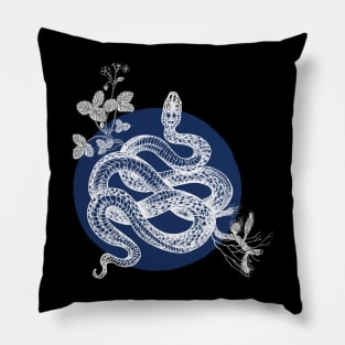 Blue Snake Pillow