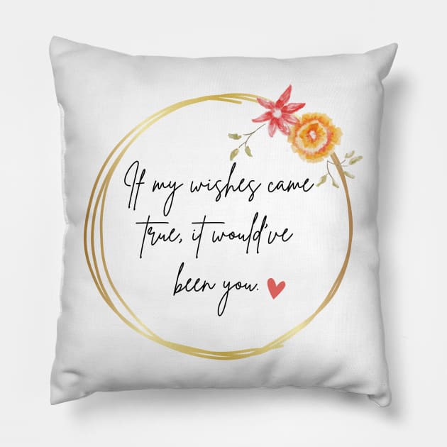 the 1 Taylor Swift Folklore Lyric Pillow by OverNinthCloud