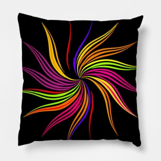 Colorful Swirl Abstract Art Pillow