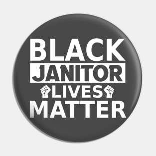 Black Janitor Lives Matter, Black History Month, BLM Protest Pin