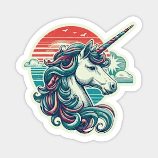 Unicorn retro art Magnet