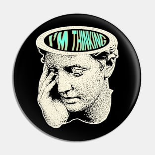 Thinking Statue Pin