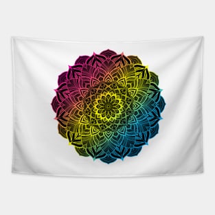 Pan Pride Striped Mandala Tapestry