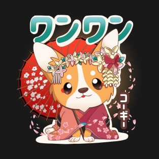 Geisha Corgi T-Shirt