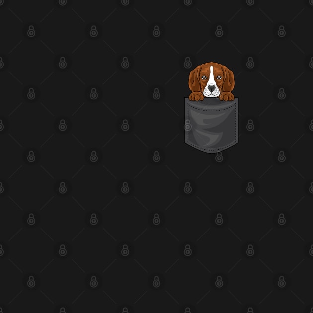 A super cute beagle looks out of the breast pocket by theanimaldude