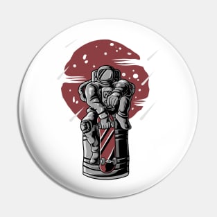 Astronaut Skater Pin