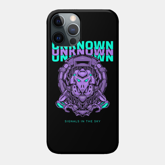 Unknown Alien Design I Glitch Aliens UFO Day - Anomaly - Phone Case