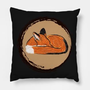 Artwork showing a Sleeping Red Fox II Pillow