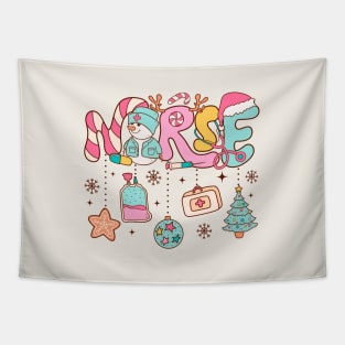 Retro Nurse Christmas Tapestry