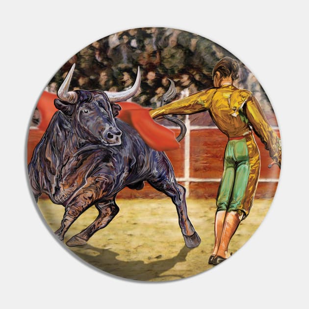 Toreadore Bull El Toro Pin by Dual Rogue