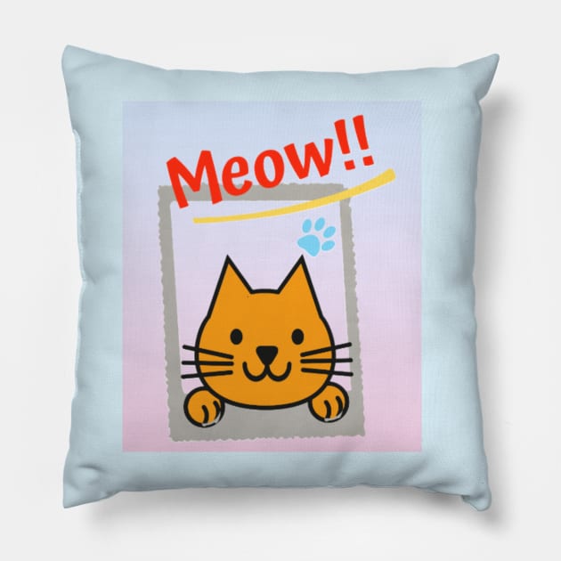 Photo Cat Pillow by Silverwind