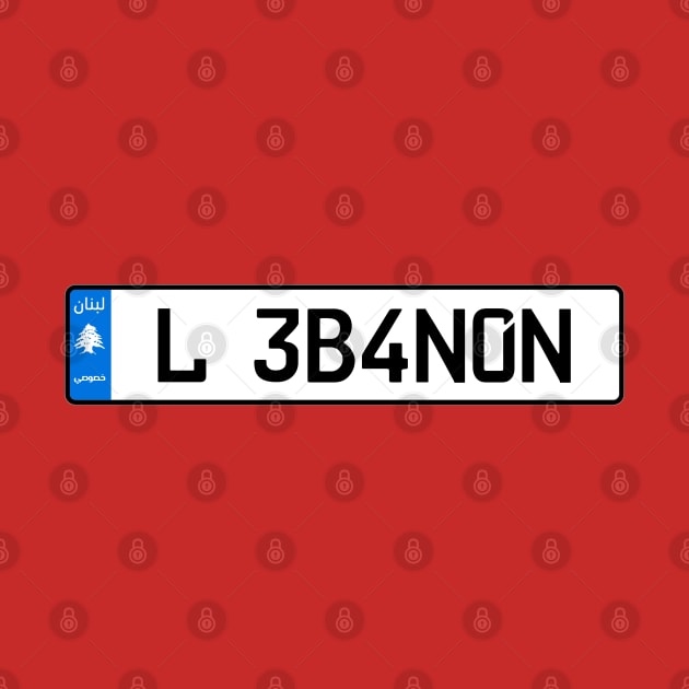 Lebanon car license plate by Travellers