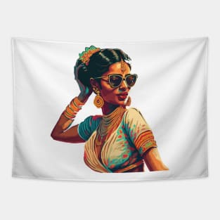 Desi Brown Girl Tapestry