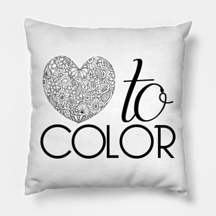 Love to Color Pillow