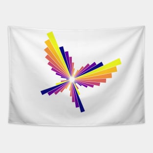 Sunset Butterfly | Flying Wings Bar Charts White Tapestry