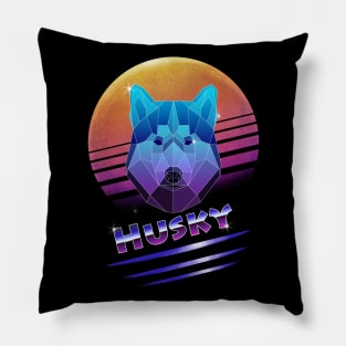 Cyberpunk Husky Pillow