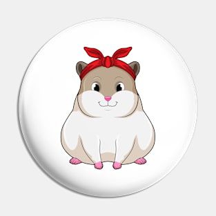 Hamster with Bandana Pin