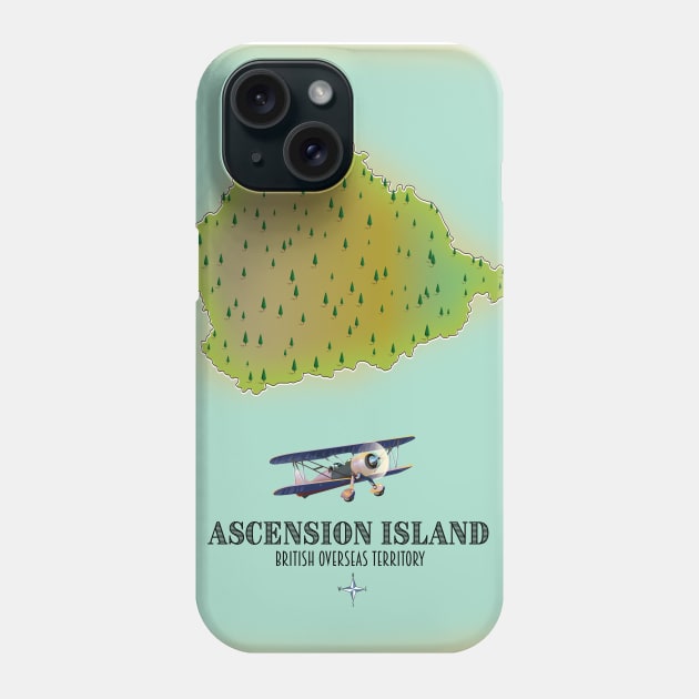 Ascension Island map Phone Case by nickemporium1