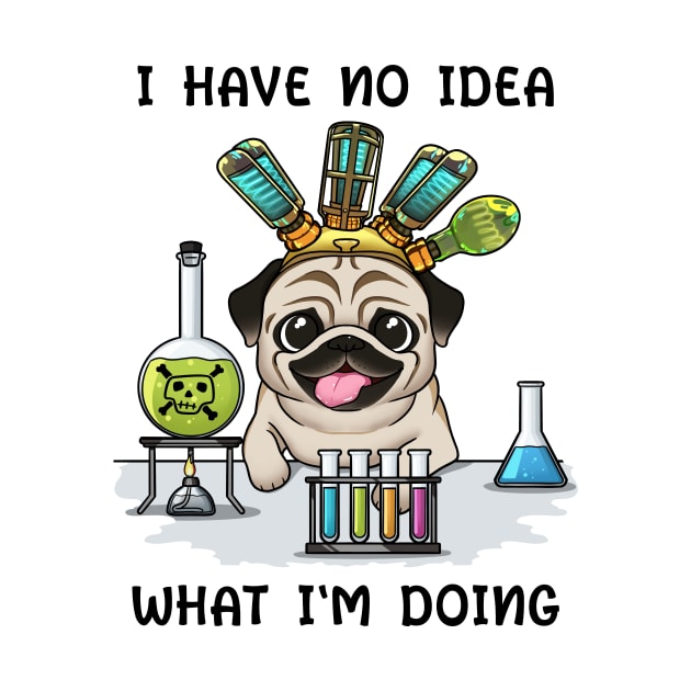 Adorably Clueless: Pug Scientist's Confusion by Holymayo Tee