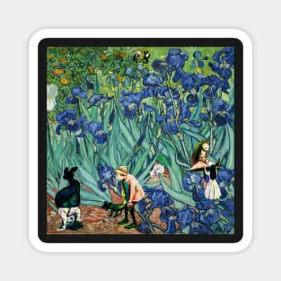 Vincent Van Gogh Down the Rabbit Hole Magnet