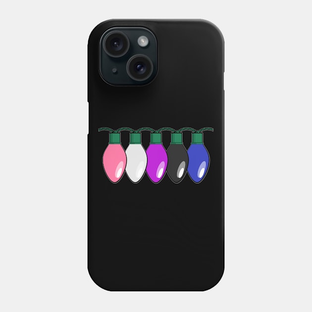 Genderfluid Pride Christmas Lights Phone Case by wheedesign