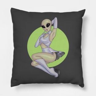 Unidentified Flying Babe Pillow