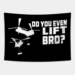 Do You Even Lift Bro? Ch-46 Sea Knight Helicopter Funny Tapestry