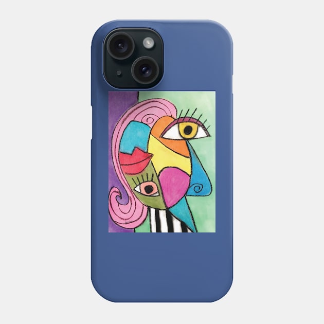 Abstract Face Colorful Phone Case by congtuanshop