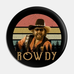 Rowdy smile vintage face idol hank Pin