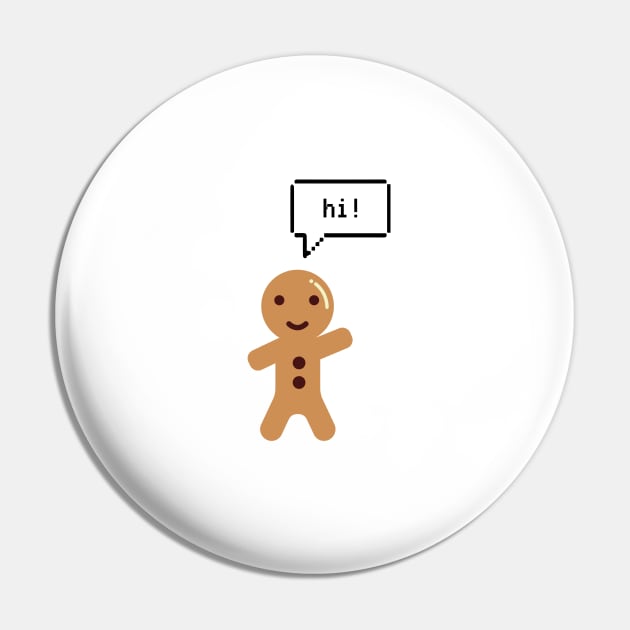 Mini Cute Gingerbread Man Saying Hi Pin by vpessagno