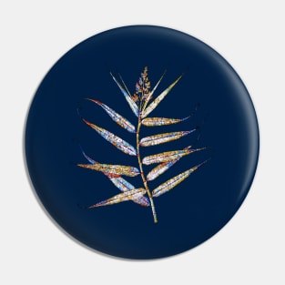 Stained Glass Bush Cane Botanical Illustration Pin