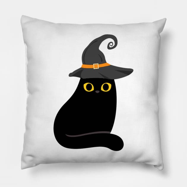 HELLOWEEN CAT Pillow by Cloud Skull